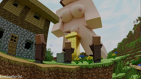 Download Video - Villagers build giant dick with cum system for giant Jenny