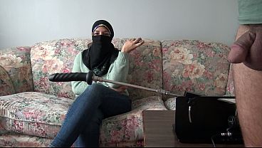 Big Tits Arab Cuckold Wife With A Fucking Machine