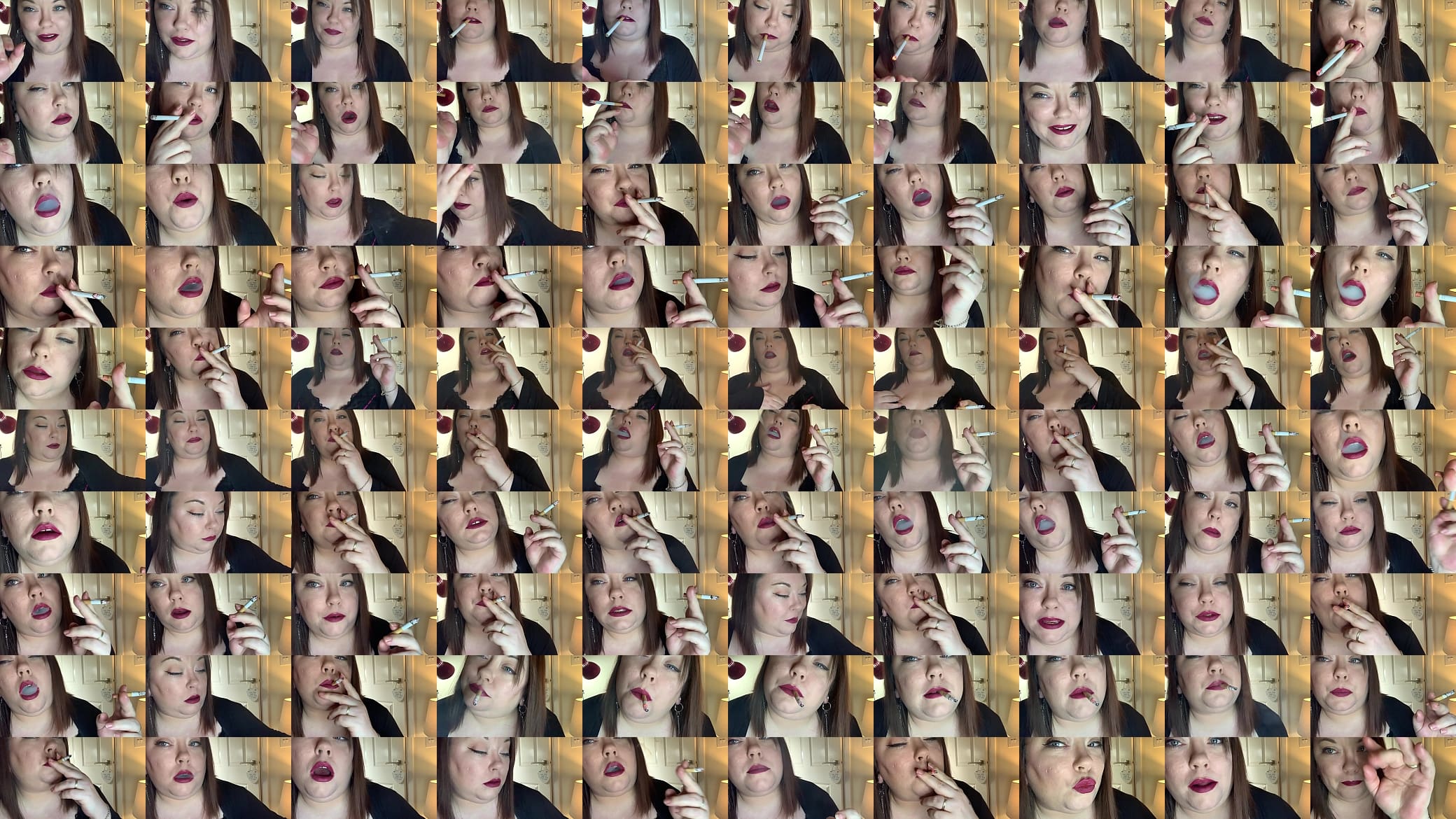BBW Tina Snua Smokes A Cigarette With Snap Inhales 预览图