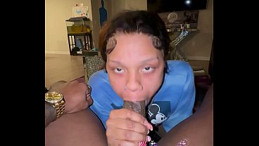 Sucking BBC til he Nuts in my Throat