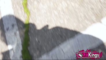 University girl sucks cock on the street and is recruited for porn. Fedora Morelli, the easiest girl on FAKing