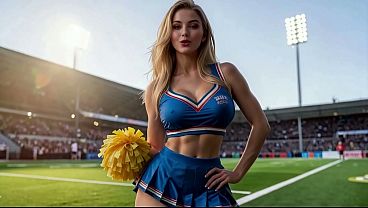 ESTADIO LLENO EMOCIONES FUERTES HERMOSA PORRISTA FOLLADA DURO(IA GENERATED)NO REAL PERSON