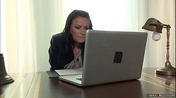 Elder master torments busty brunette