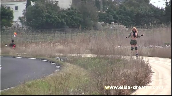 Flashing and skating nude in public