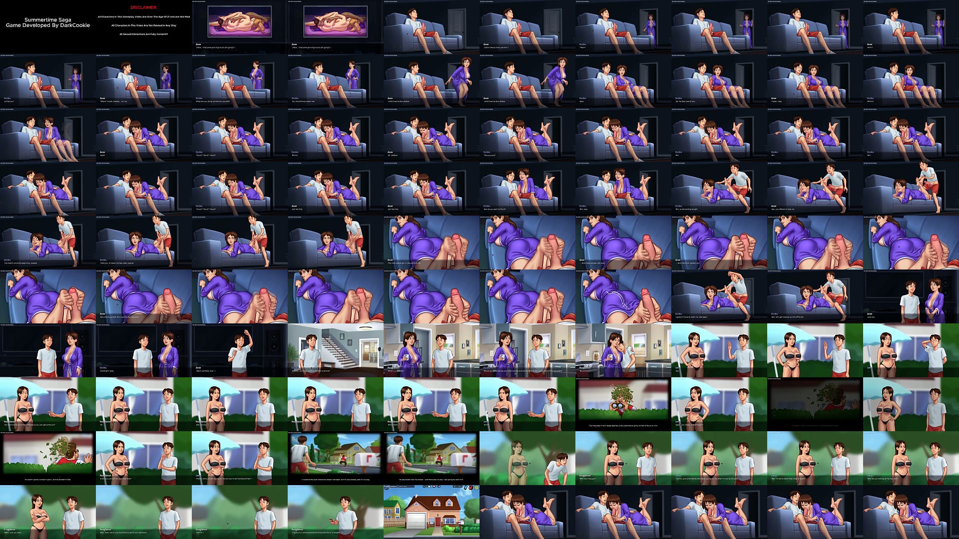HOT STEPMOM Gives Blowjob and Footjob To Her Stepson&#039;s Huge Cock - Summertime Saga 30 By DarkCookie - 3D hentai porn game 预览图