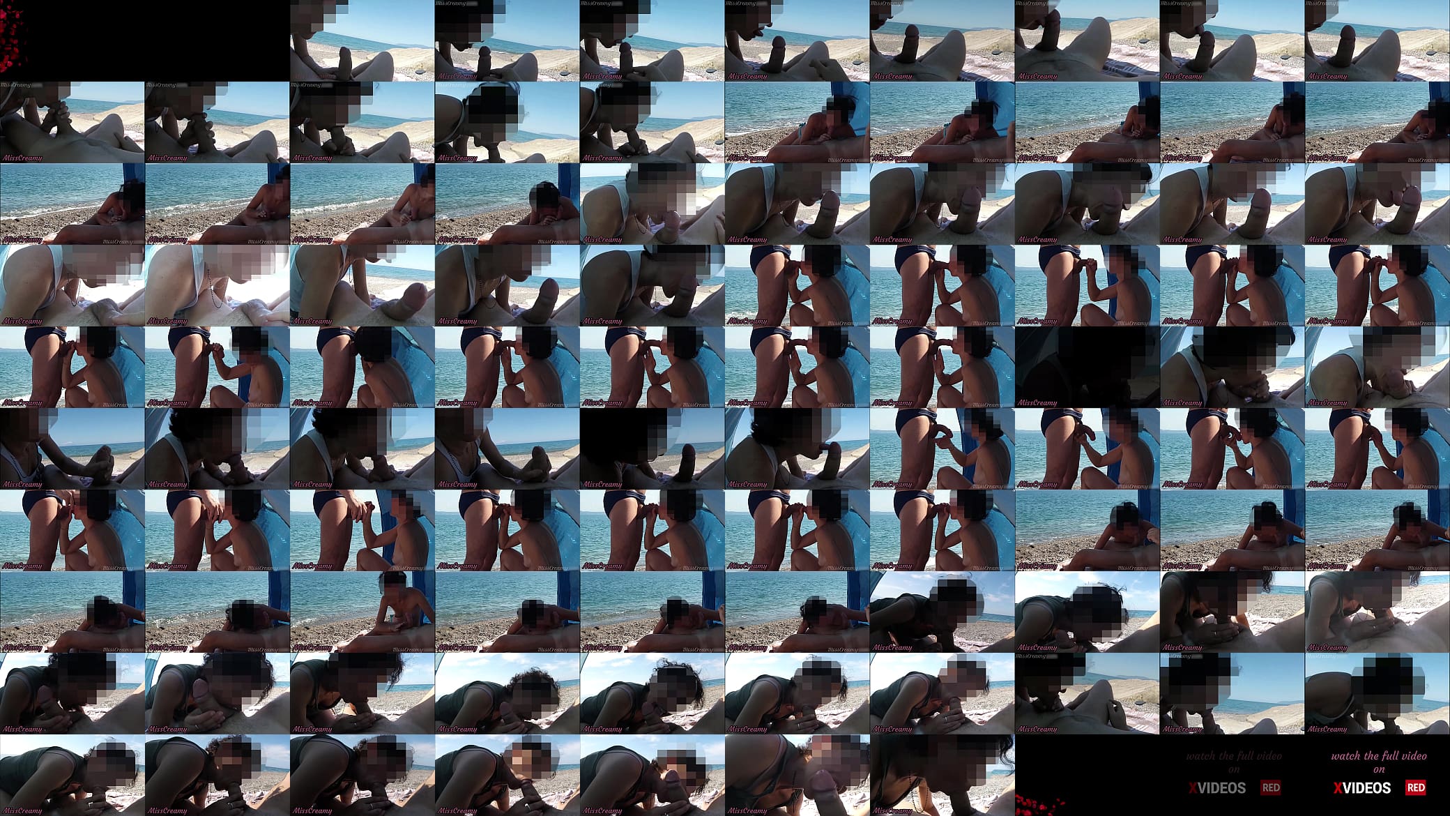 Public beach blowjob compilation - French Amateur 预览图