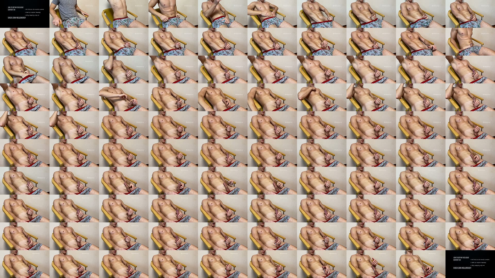 Hot Guy Wank Cock on Orgasm Chair and make Explosion 预览图