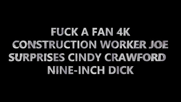 Construction Stud Joe Flooding Cindy Crawford's Cunt with Cum!