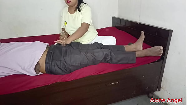 STEPSISTER oil Massage on dick after fuck innocent Brother