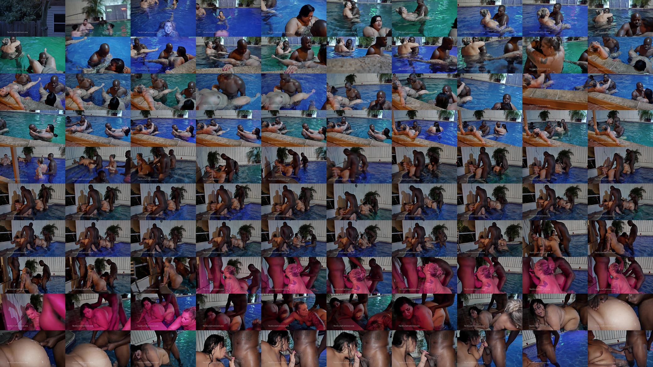 2 BBW sluts get fucked by 2 BBC Poolside 预览图