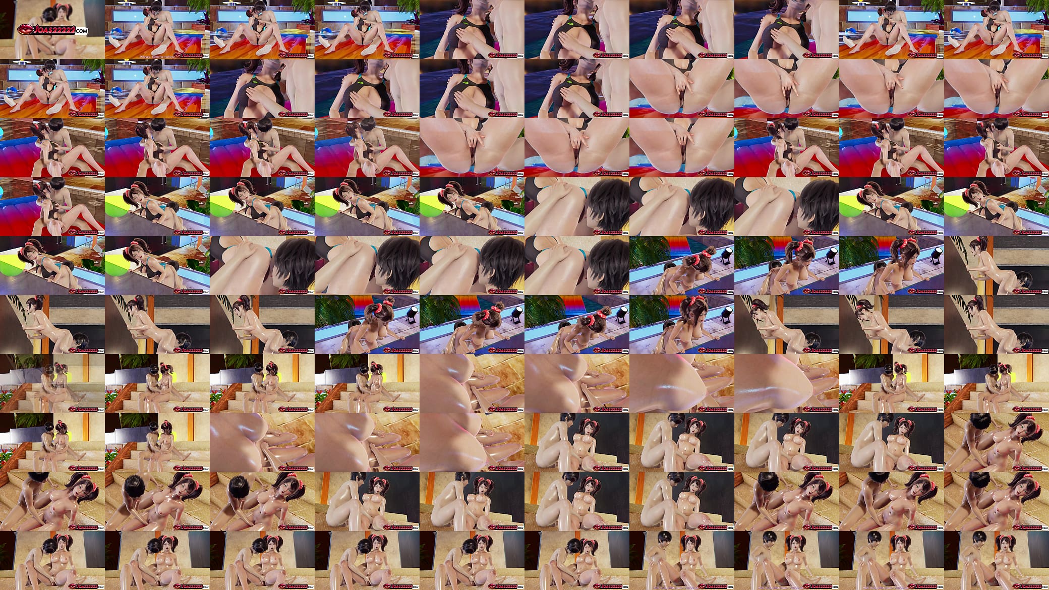 Itsuki Rule 34 Animation at Pool Party &ndash; Kissing and Masturbation Teasing with Wet Pussy Licking 预览图