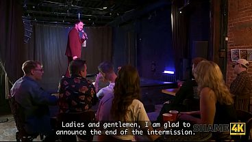 SHAME4K. Public Sex with a MILF at a Strip Club