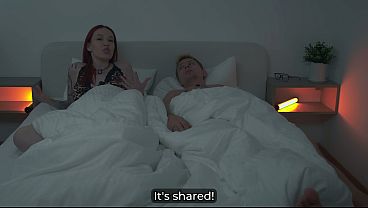 I Creampied My Step Mom in Shared Bed After She Fought With Dad!