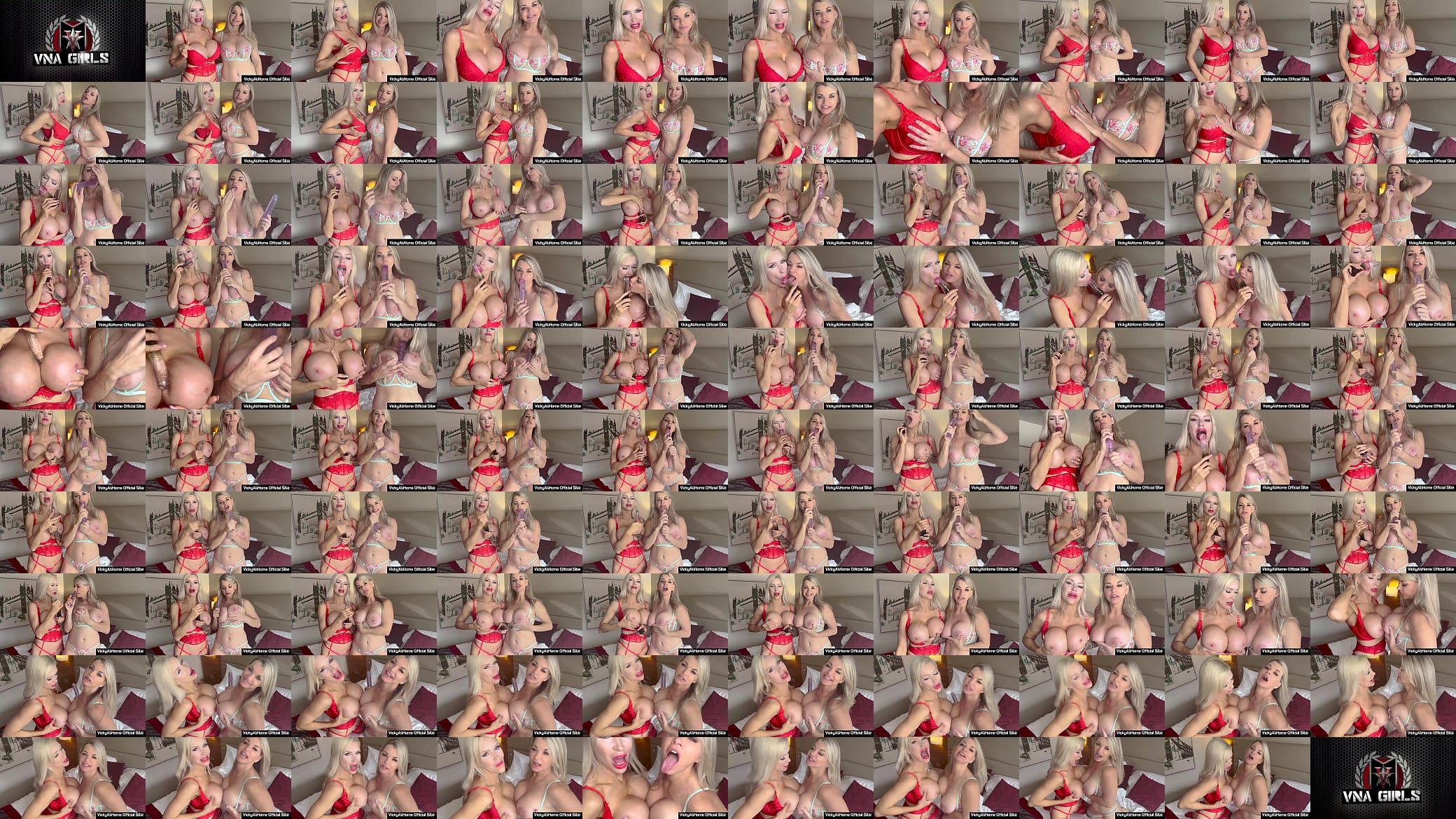 Gorgeous Blondes Vicky Vette &amp;Tania Amazon Teasing You In Lace! 预览图