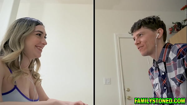 Lexi Grey and her stepbrother Rion King flashing their privates