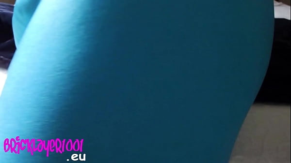 Download Video - blue shiny lycra tights