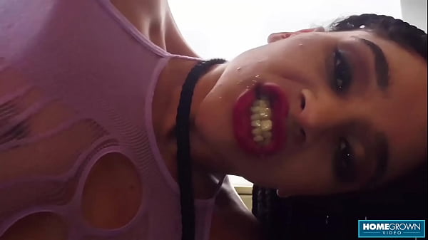 Ebony Lua Sophia squirts all over before being anal fucked