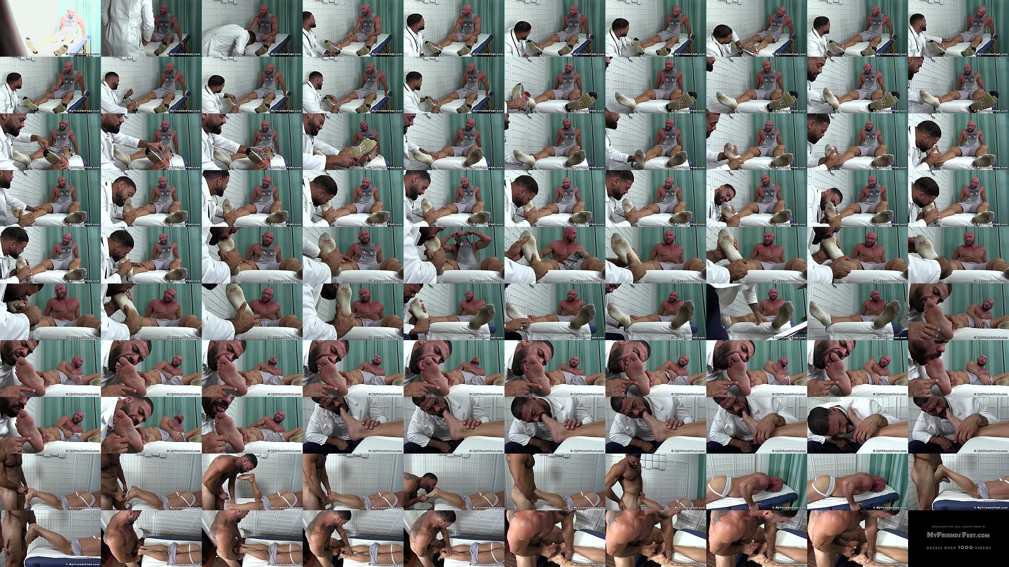 Bald gay Killian feet fucked by muscular doctor 预览图