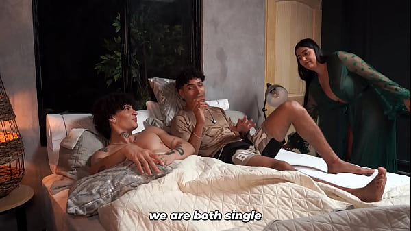 Download Video - What are they doing&quest; Stepson and his friend masturbate and their stepmother decides to teach them
