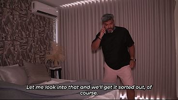 Muscular stepson ends up having sex with his stepmother in secret, sharing the bed.
