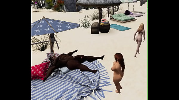 beach bimbos lined up to service dj fluker's monster cock