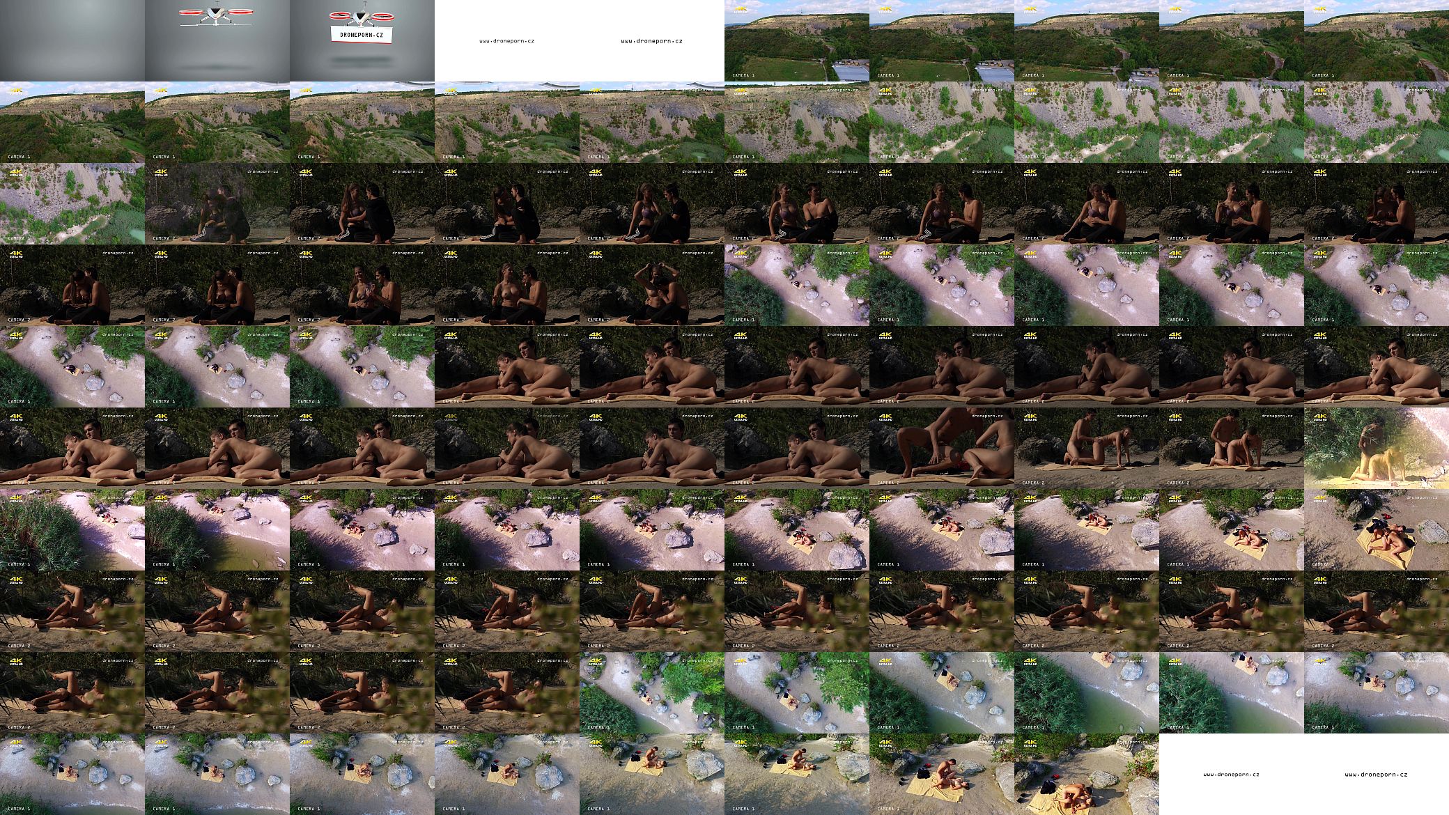 Nude beach sex, voyeurs video taken by a drone 预览图
