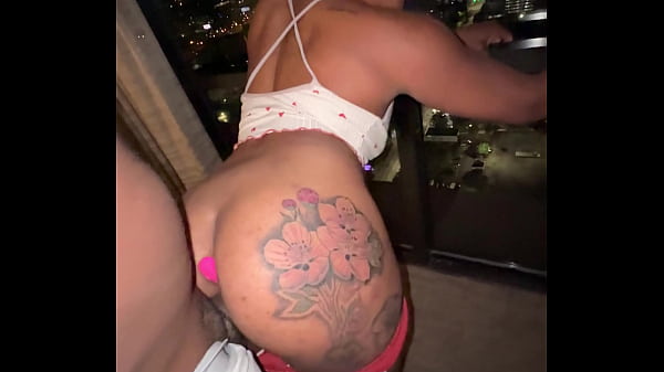 Stepbro bbc vs Atl Ebony with a big ass fuck up against the glass