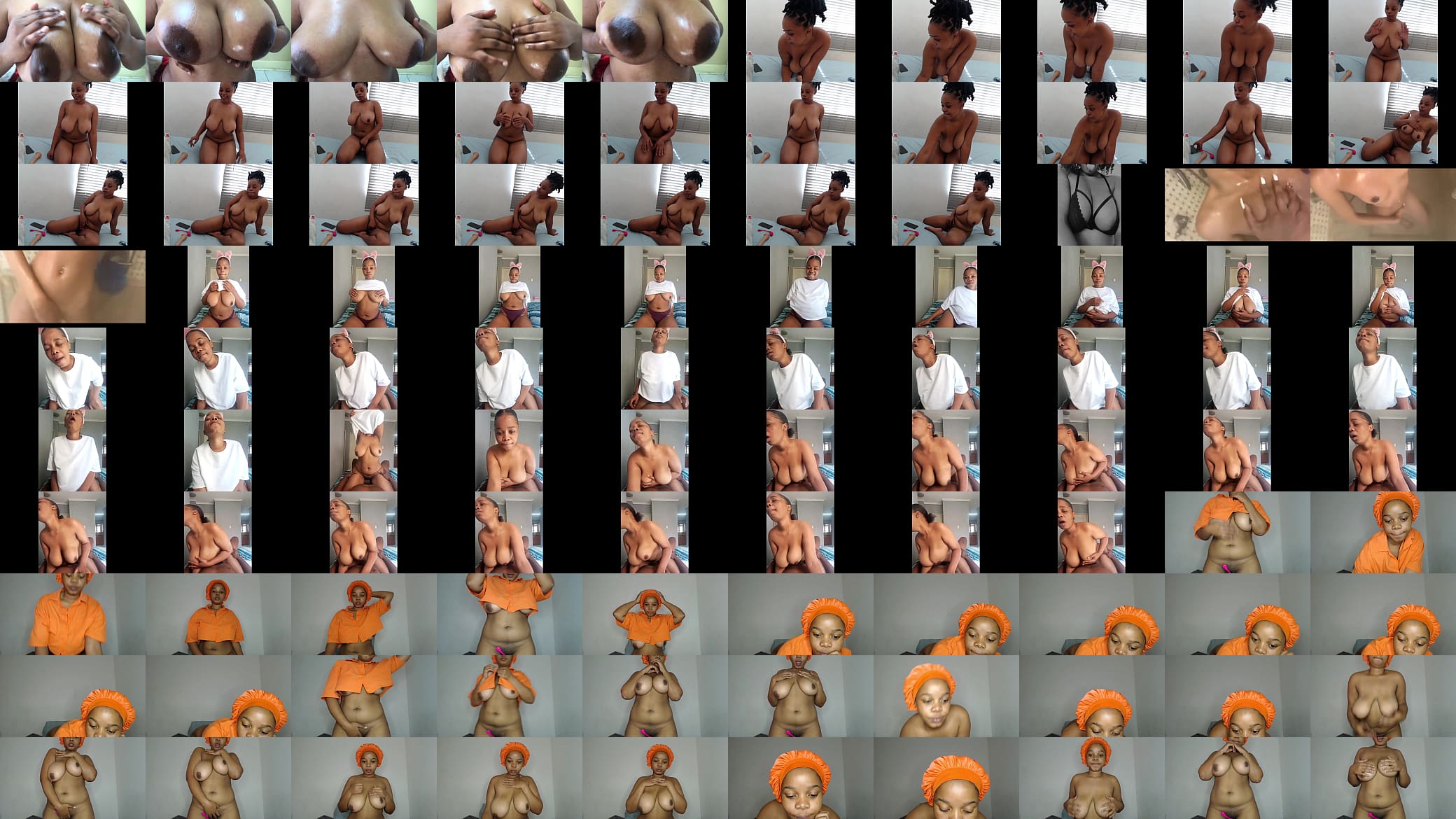 AfricanCamgirls Breast &amp; Tits Oiling, Bouncing, Squeezing &amp; Fondling. All Natural African Boobs &amp; Tits Compilation 1 预览图