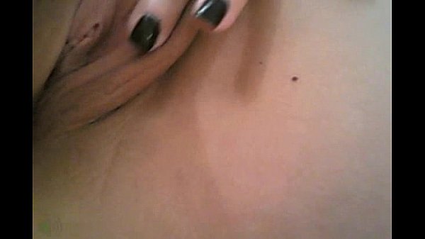 Blonde chick playing with her pussy