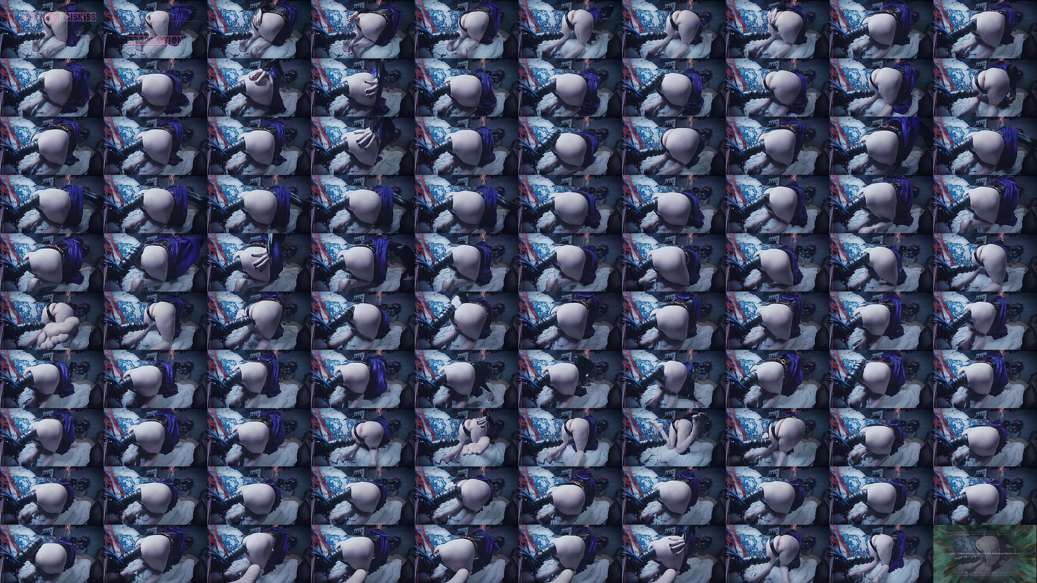 Butt Girl Tiffany Ciskiss As Raven Fucking Sissy Ass On Xxl Ribbed Dildo Grey Skin Version Pt 1 预览图