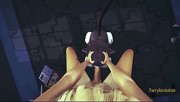 Download Video - Furry Hentai - POV Fox x Kittycat blowjob and fucked