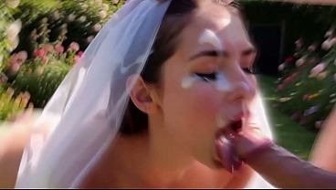 Beautiful Bride receiving creampie as her wedding cake - AI Interactive Video