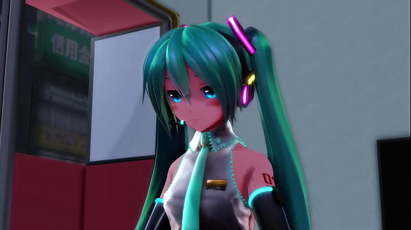 Hatsune Miku gives her lover a shameless handjob