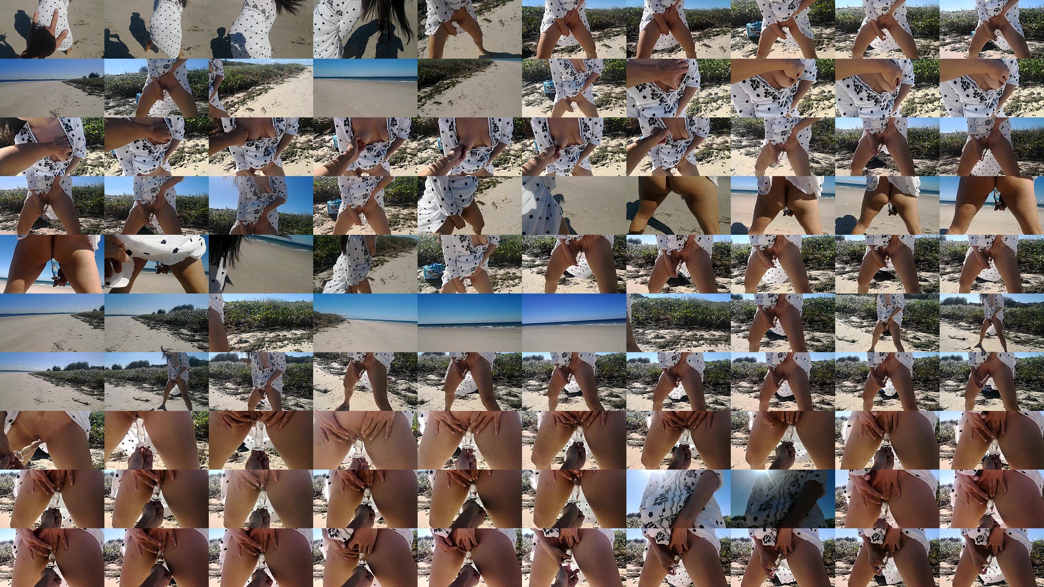 Asian slut JJ masturbate on the beach 预览图