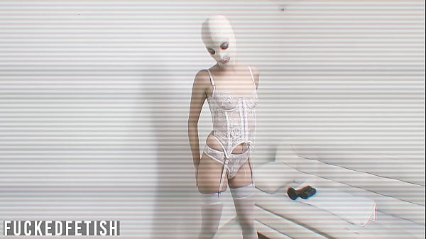 White lingerie slim big toy pussy