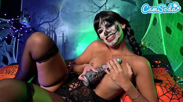 Horny Wednesday Addams Masturbates Until Quivering Orgasm - Halloween Cosplay Special