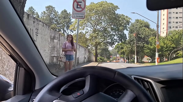 Risky masturbation for hot girl who was watching me from the bus stop!
