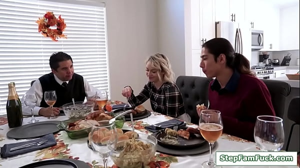 Teen stepsis blowjobs then fucks stepbro