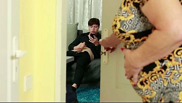 fat 73 year old granny catches me wanking