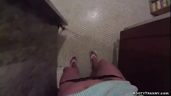 Tall blonde shemale anal fucks male