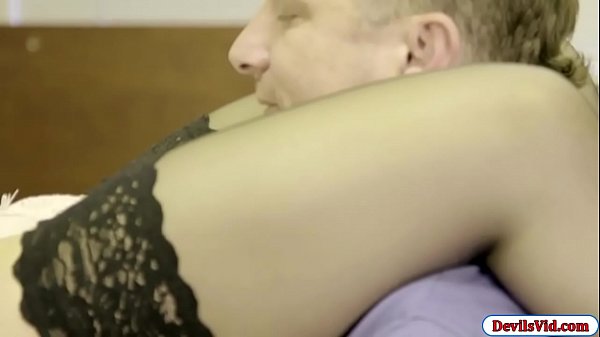 Busty blonde sucks a big cock at the office