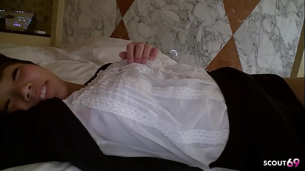 Petite Japanese Step-Sister tricked to Taboo Creampie Fuck at Overnight in one Room at Holiday Trip
