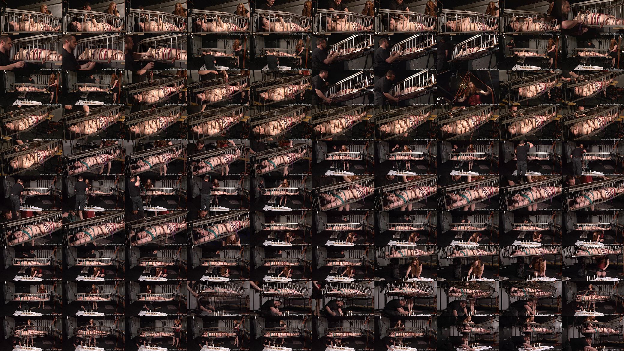 Slave Caroline Pierces cage bondage and lesbian bdsm of american submissive 预览图