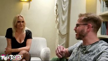 Busty Big fake tits MILF Lucette Nice a.k.a. Nina Heels gets hardcore anal in her hotel room