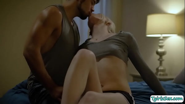 Small tits ts Izzy Colle blowjob and doggystyle anal bareback