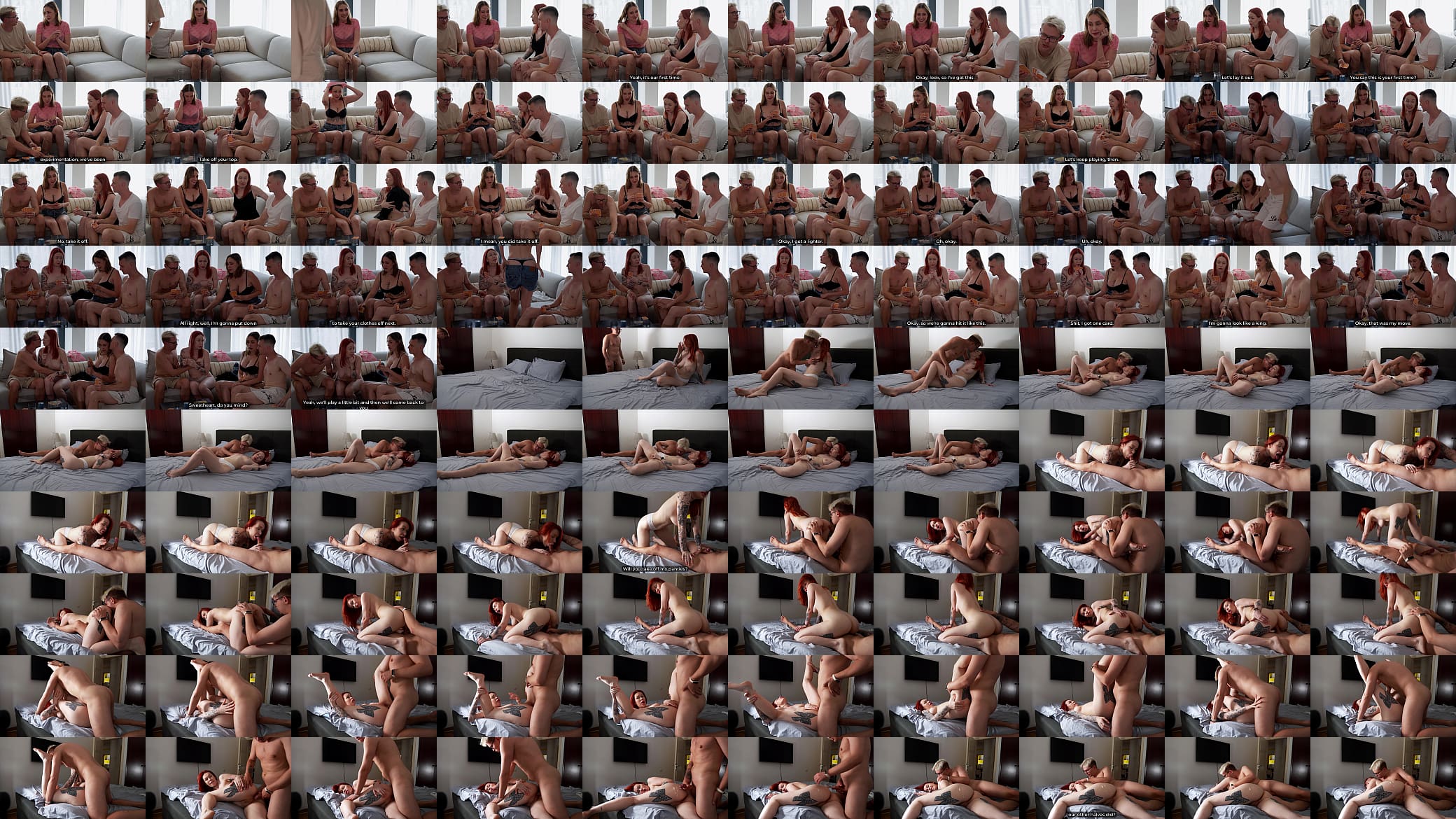 Shy rookie swingers strip and swap in spicy play 预览图