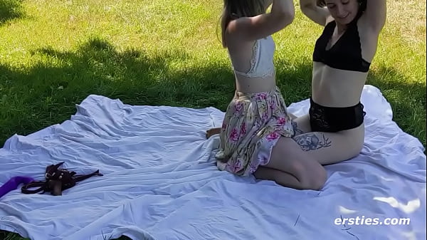 Lesbian Babes Have Sexy Fun Outdoors