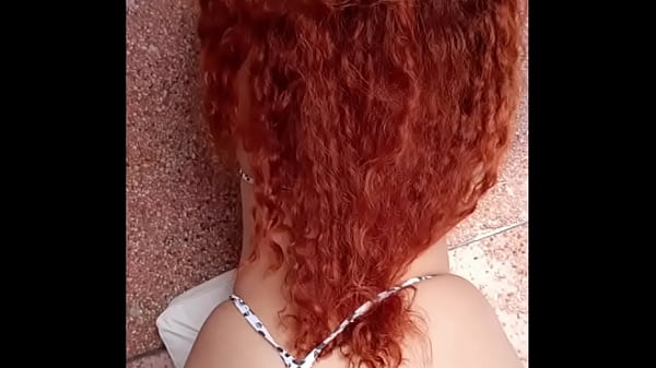 Redhead PAWG in Tiny Chain Bikini Gets Her Big Oiled Ass Destroyed by the Private Pool
