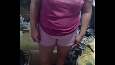 Showing off my thong while undressing
