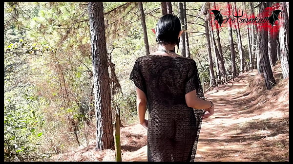 gothic elf, masturbating in the forest